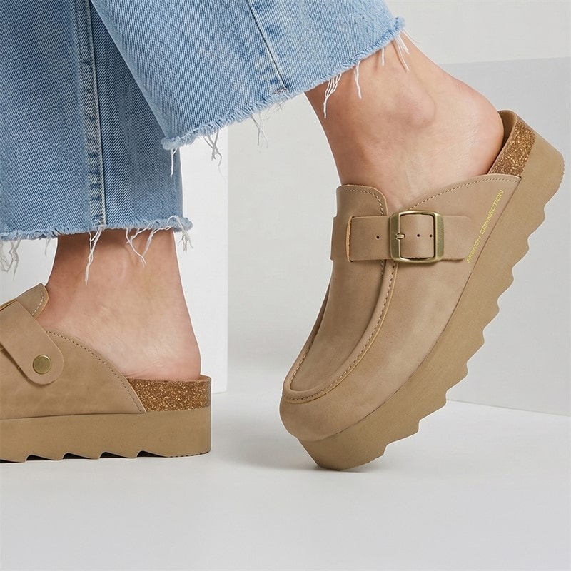 French Connection Womens Mocc Mules Sand