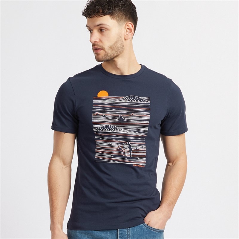 Onfire Mens Paddleboard T-Shirt Navy Blazer