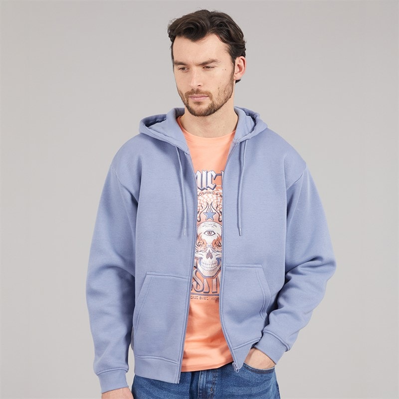 Onfire Mens Zip Through Hoodie Kentucky Blue