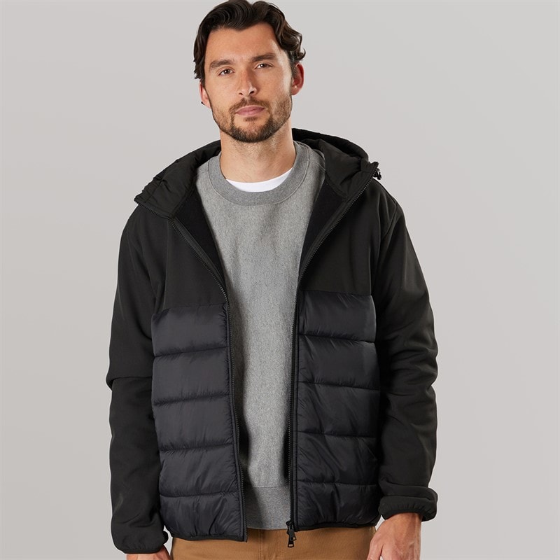 Onfire Mens Hooded Jacket Black