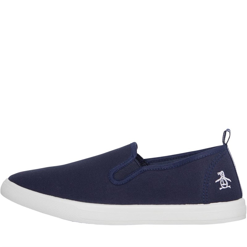 Original Penguin Mens Sabre Slip On Canvas Pumps Navy
