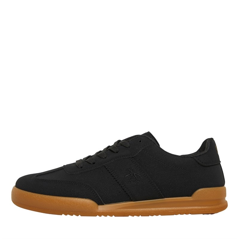Original Penguin Mens Giovanni Trainers Black/Gum