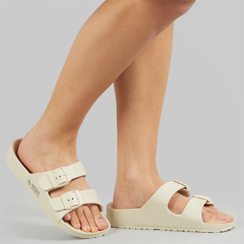 Original Penguin Womens Eden Two-Strap Sandals Stone