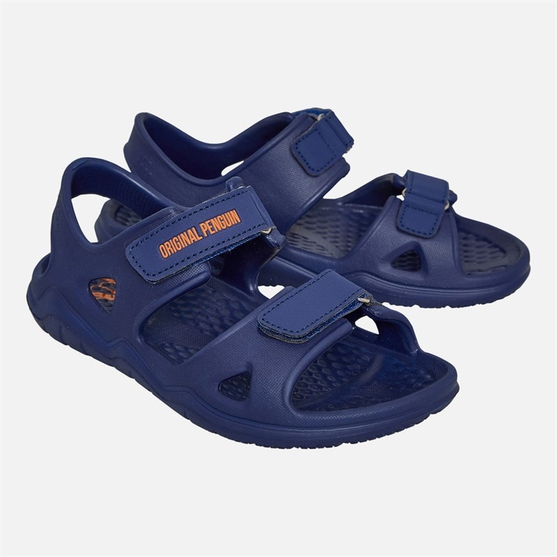 Original Penguin Boys Dipper Ankle Strap Sandals Navy