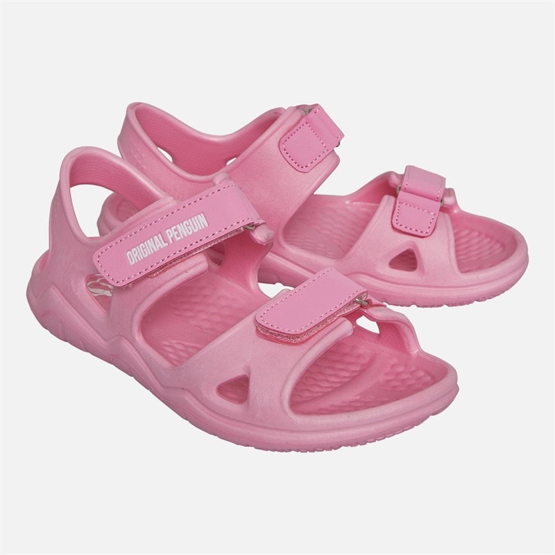 Original Penguin Girls Dipper Ankle Strap Sandals Pink
