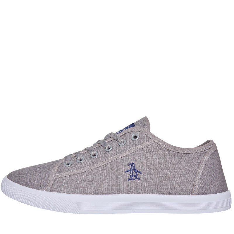 Original Penguin Mens Sparton Canvas Pumps Grey