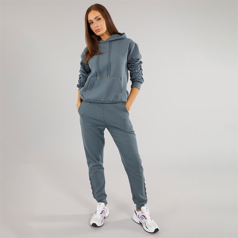 Pindydoll Womens Ellan Two Piece Hoodie And Joggers Set Dark Slate