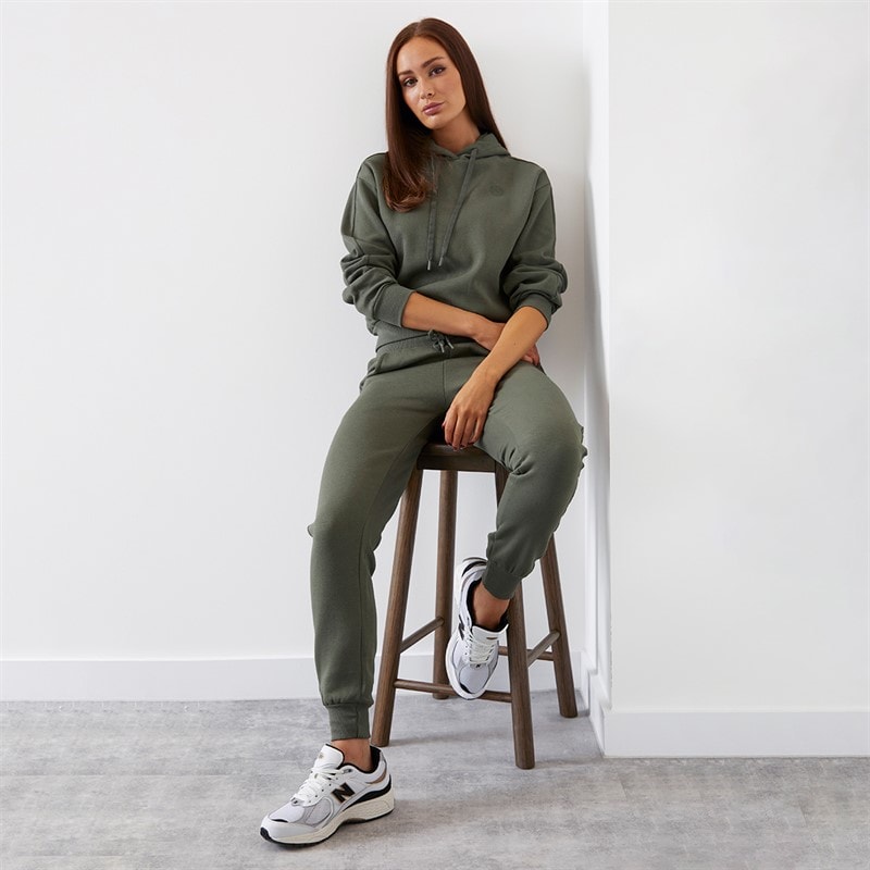 Pindydoll Womens Orla Two Piece Hoodie And Joggers Set Khaki