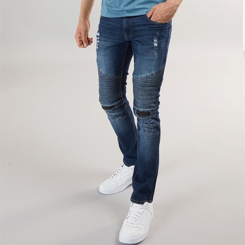 883 Police Mens Acquiesce 665 Slim Fit Jeans 665-Midwash