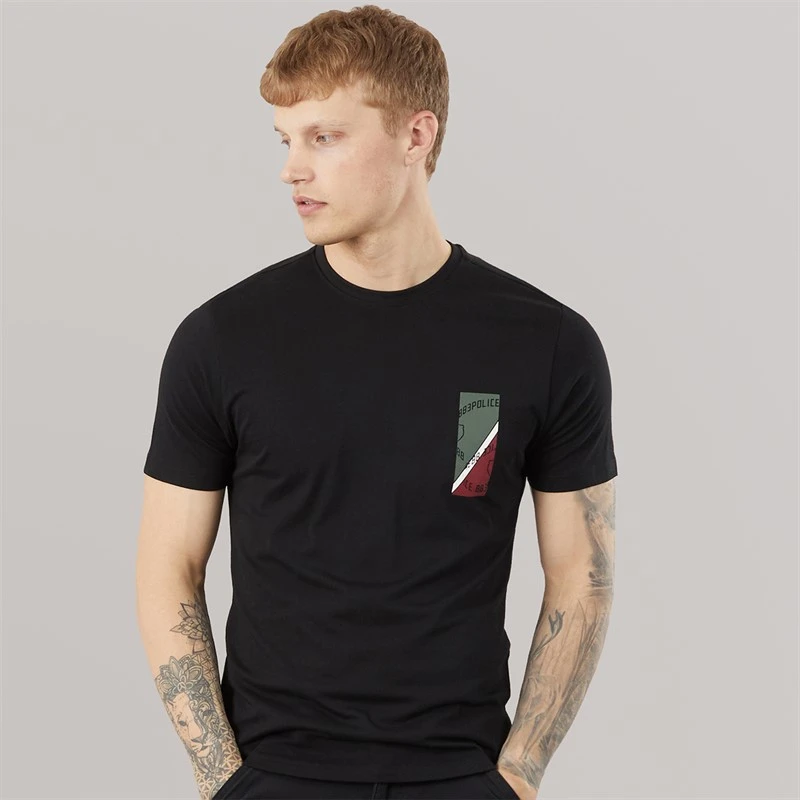 883 Police Mens Adelong T-Shirt Black