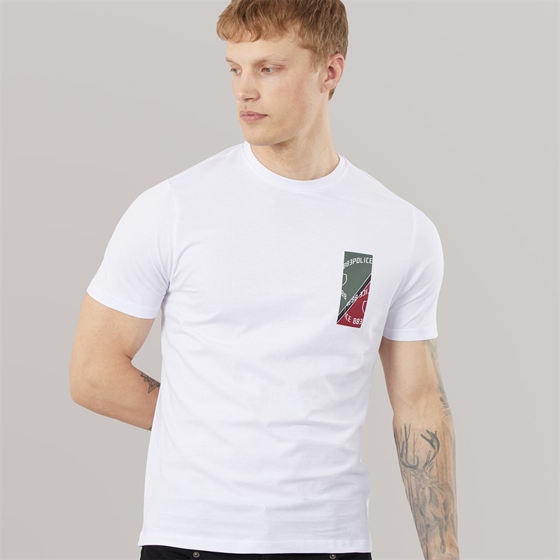 883 Police Mens Adelong T-Shirt White