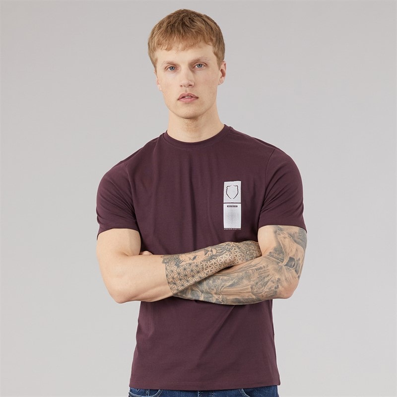 883 Police Mens Hazlebrook T-Shirt Crushed Berry