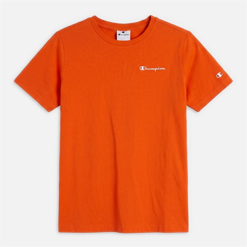 Champion Junior Core Heritage Logo T-Shirt Bright Orange