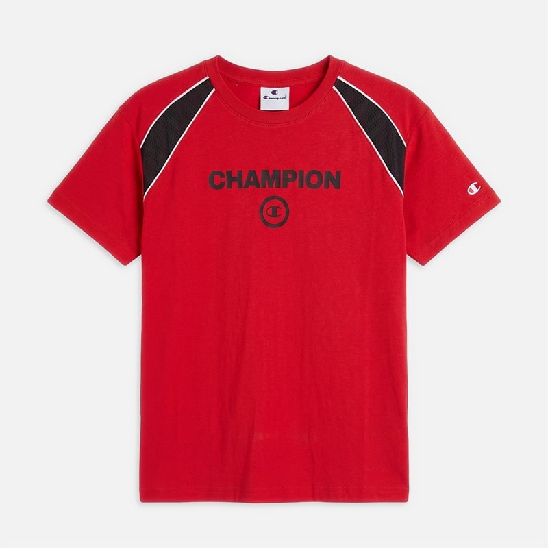 Champion Junior Boys Urban Sport T-Shirt Red/Black/White