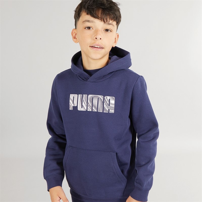 Puma Junior Boys Sportstyle Fleece Hoodie Puma Navy