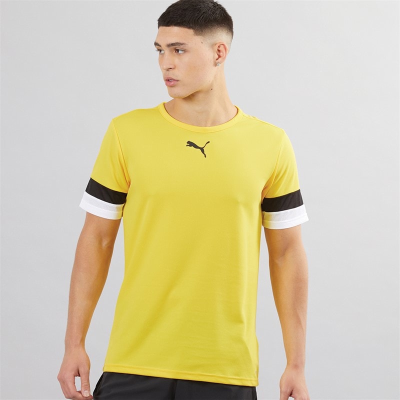 Puma Mens teamRISE Training Jersey Cyber Yellow/Puma Black/Puma White
