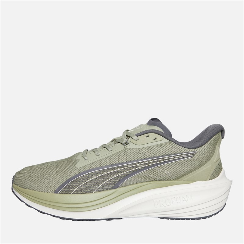 Puma Mens Darter Pro Profoam Neutral Running Trainers Green/Grey