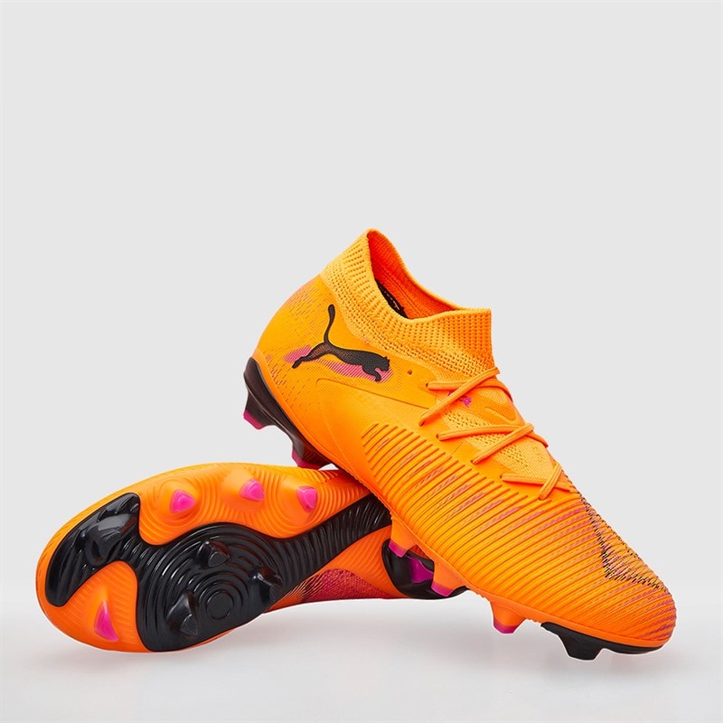 Puma Mens Future 8 Match FG/AG Firm/Artificial Ground Football Boots Heat Fire/Puma Black/Ravish
