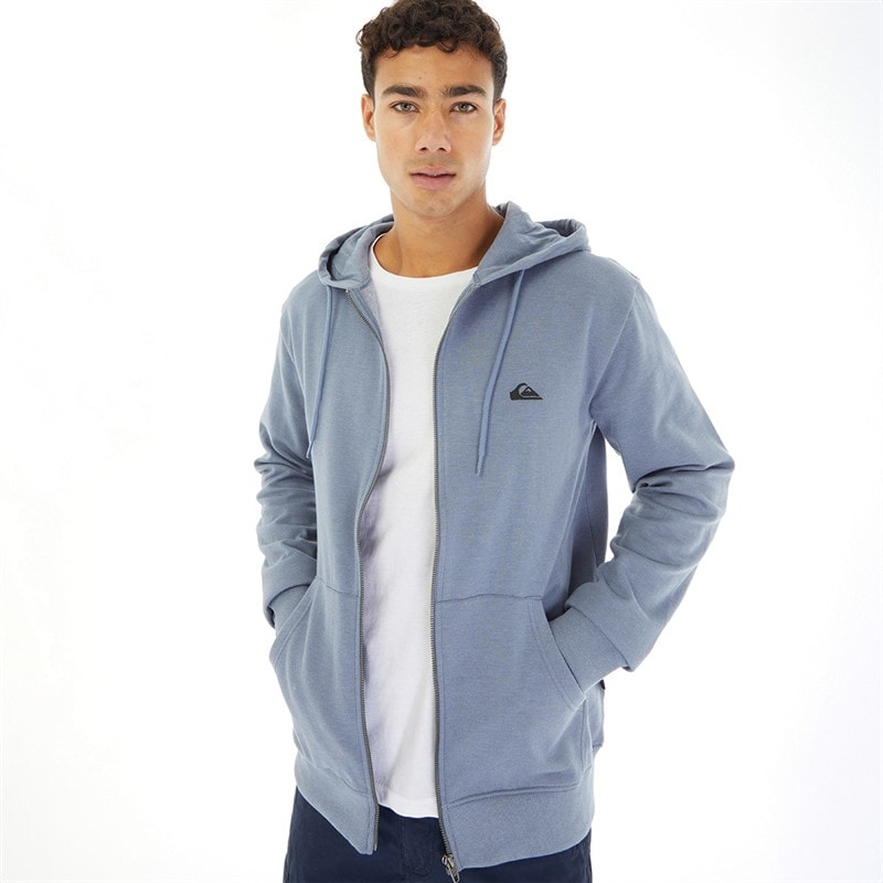 Quiksilver Mens Basic Zip Hoodie Flint Stone
