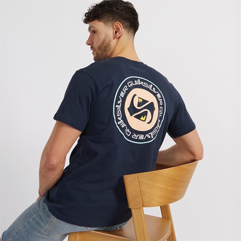 Quiksilver Mens Circle Back T-Shirt Dark Navy