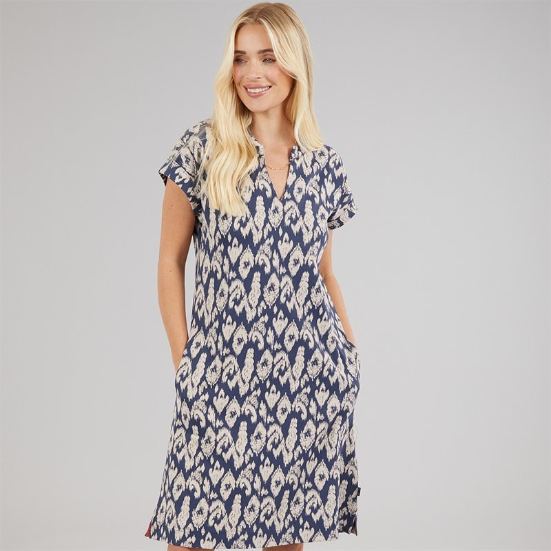 Weird Fish Womens Anniemae Jersey Dress Denim