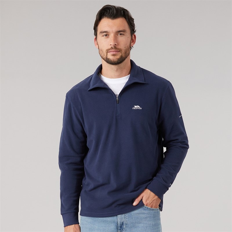 Trespass Mens Masonville 1/2 Zip Micro Fleece Navy