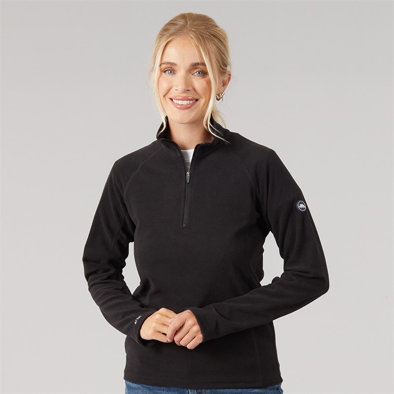 Trespass Womens Shiner 1/2 Zip Micro Fleece Black
