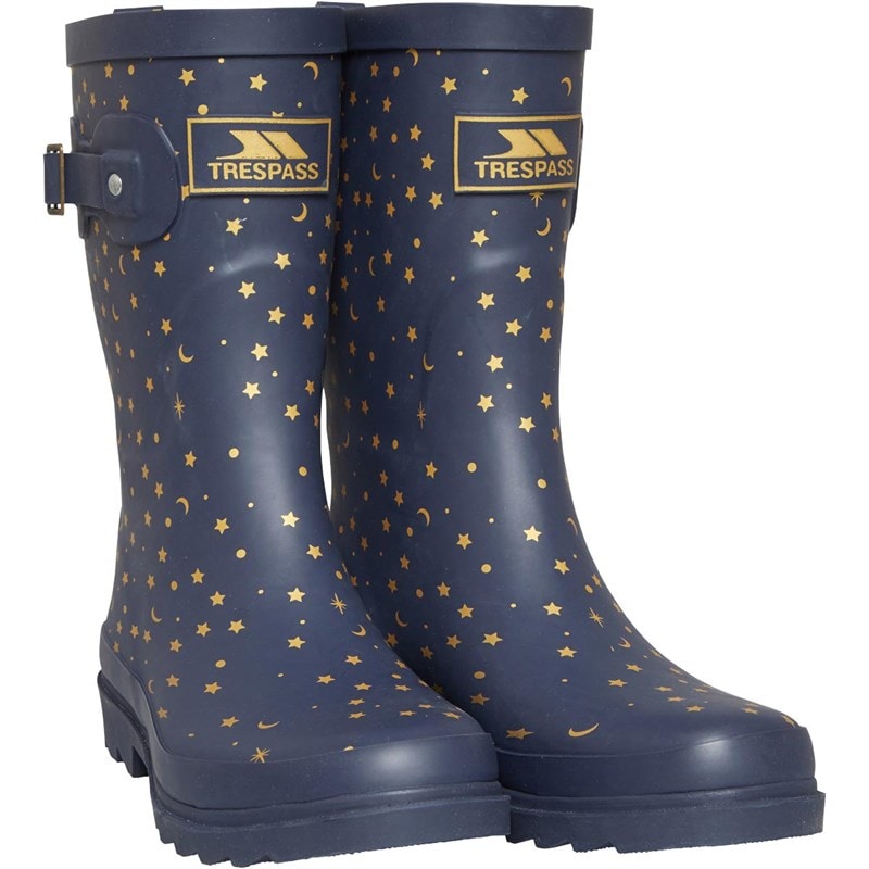 Trespass Womens Celeste Nightsky Printed Wellington Boots Midnight