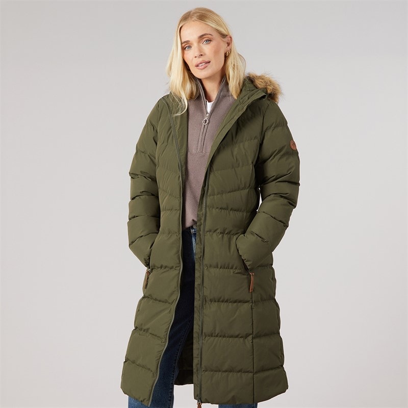 Trespass Womens Audrey Waterproof Padded Hooded Coat Dark Vine