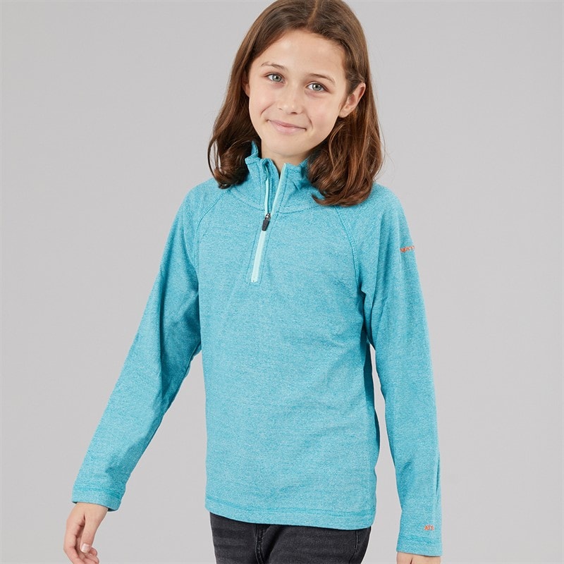 Trespass Girls Meadows 1/2 Zip Fleece Marine