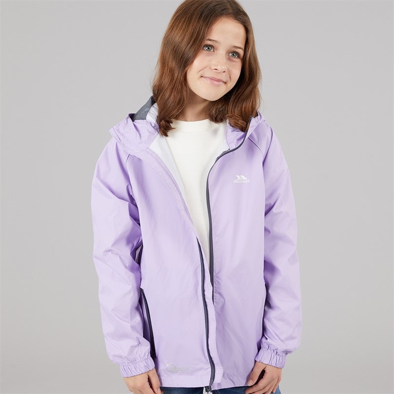 Trespass Girls Qikpac Waterproof Jacket Gelsomino/Flint