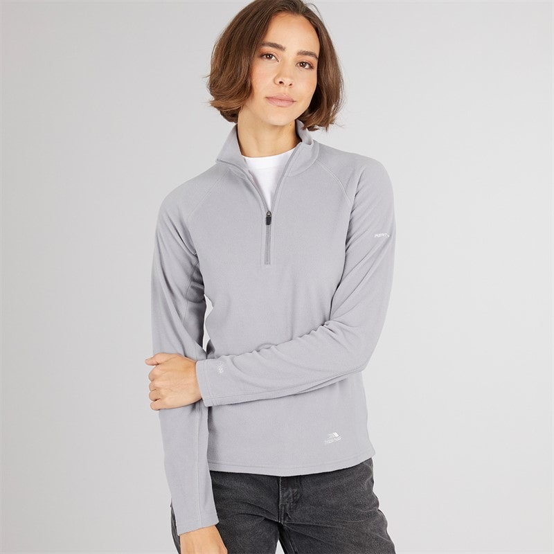 Trespass Womens Shiner 1/2 Zip Micro Fleece Platinum