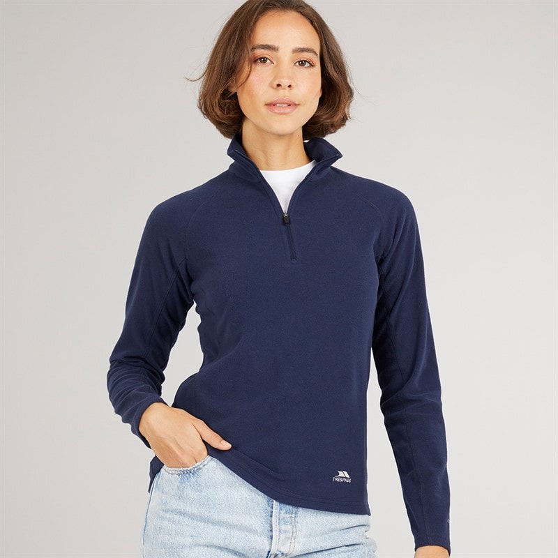 Trespass Womens Shiner 1/2 Zip Micro Fleece Navy