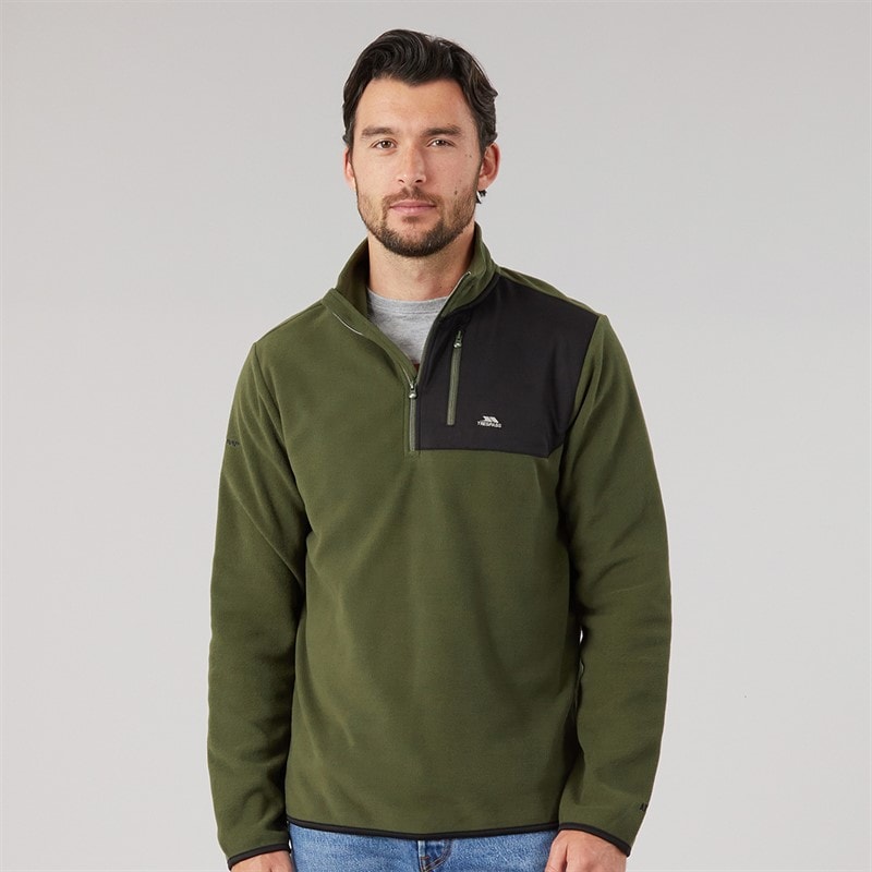 Trespass Mens Mcgeechan 1/2 Zip Micro Fleece Dark Vine