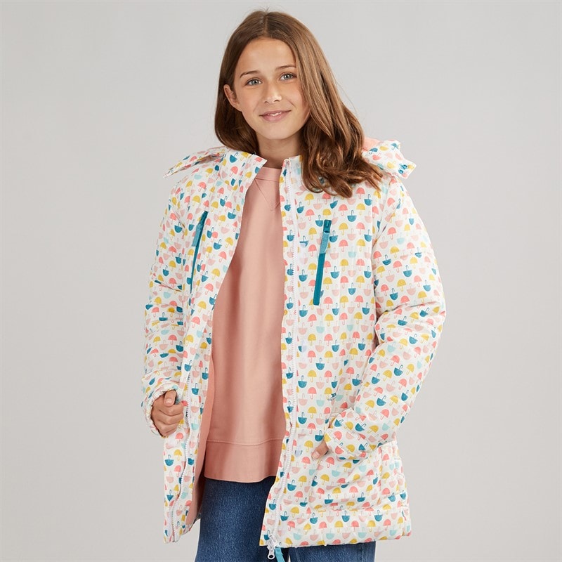Trespass Girls Suzee Umbrella Padded Hooded Coat Multi