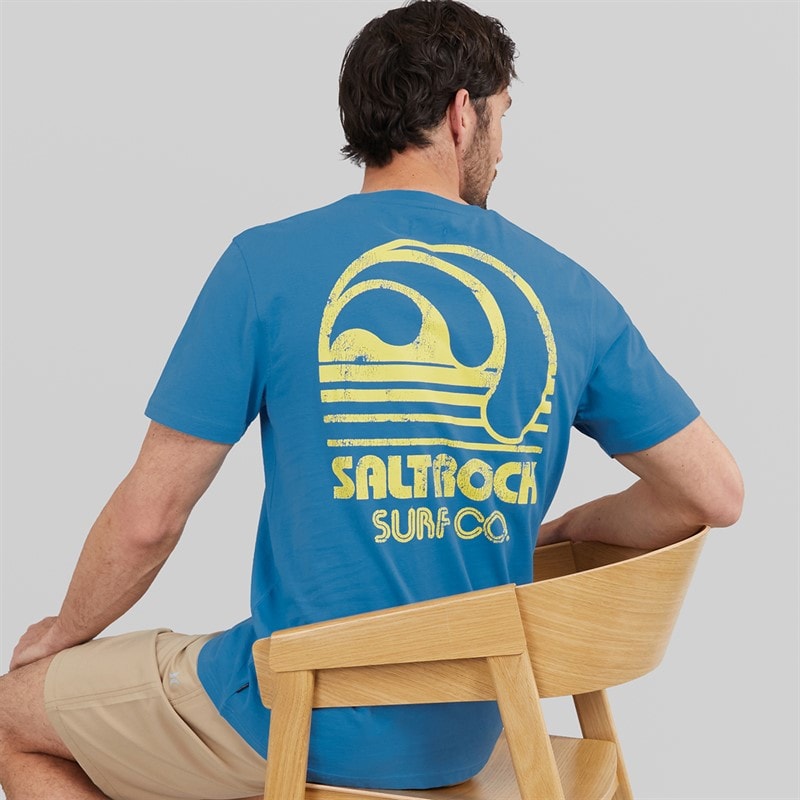 Saltrock Mens Soul Stone Washed T-Shirt Light Blue