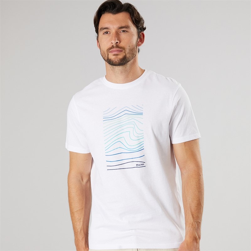 Saltrock Mens Swell Lines T-Shirt White