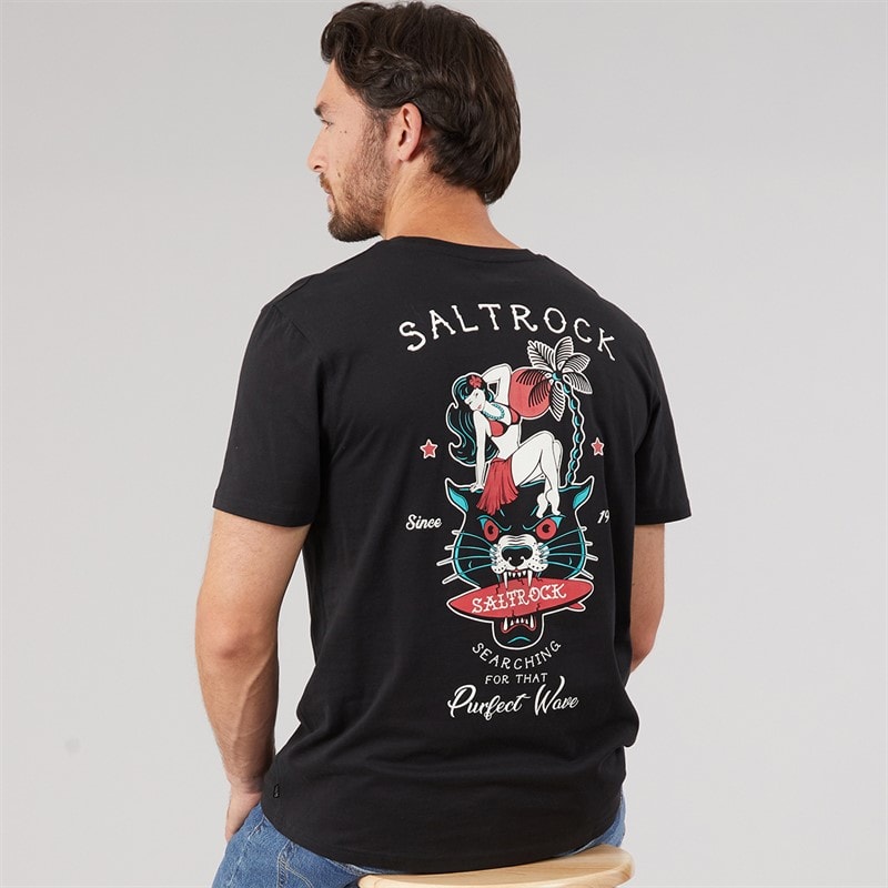 Saltrock Mens Purfect Wave T-Shirt Black