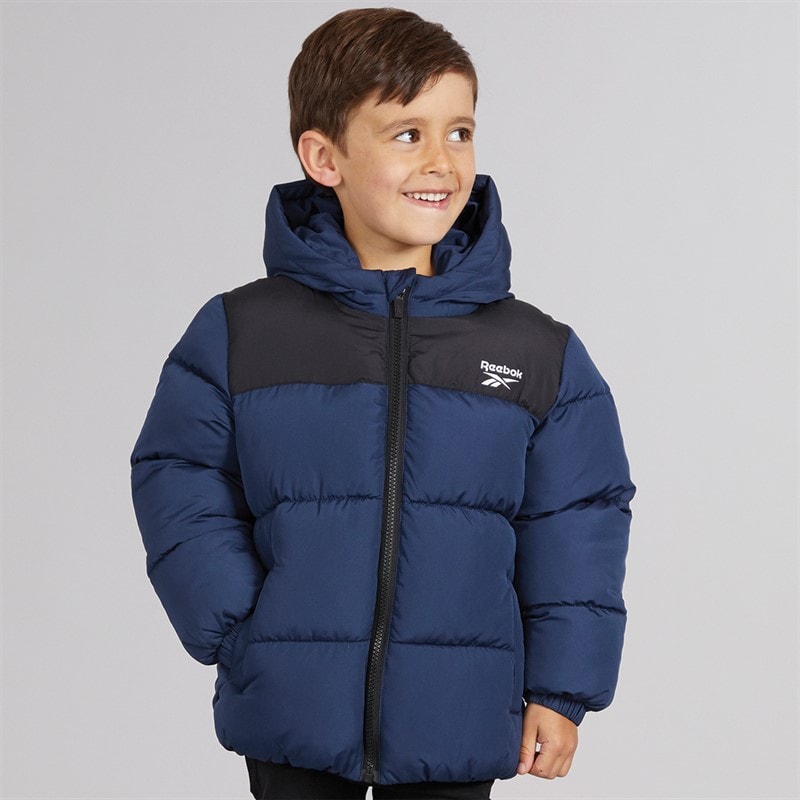 Reebok Boys Padded Hooded Jacket Navy