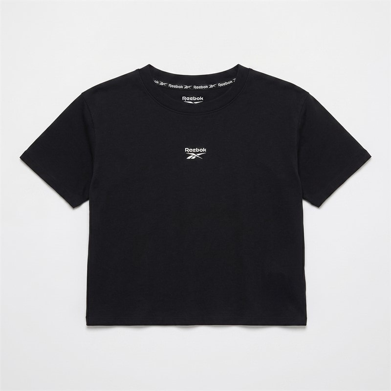 Reebok Junior Girls Cropped T-Shirt Black