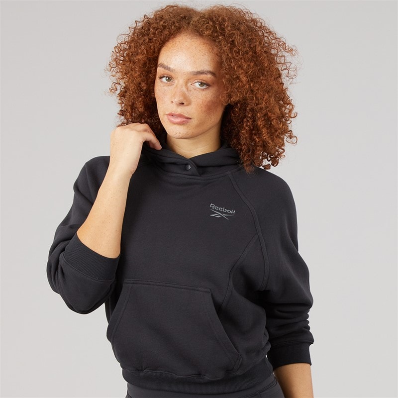 Reebok Womens Icon Elements French Terry Hoodie Black