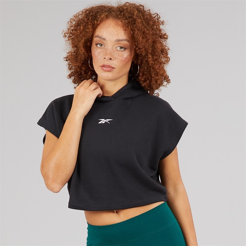 Reebok Womens Crop Hoodie Black