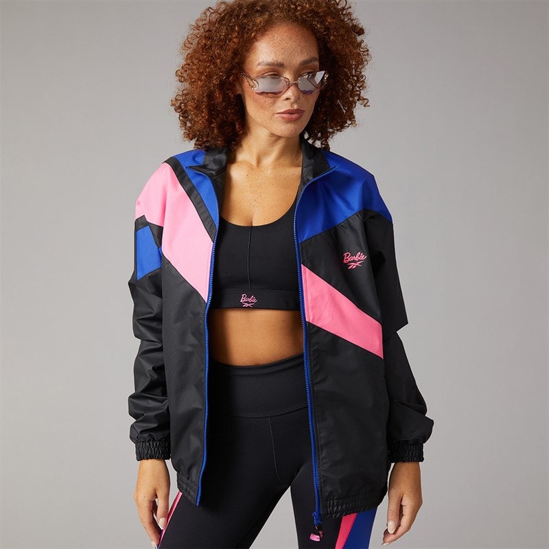 Reebok Womens X Barbie Oversized Track Jacket Black