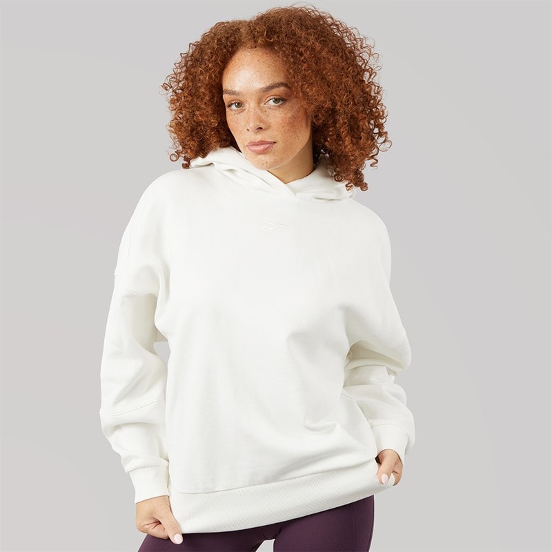 Reebok Womens Lux Oversized Hoodie Chalk