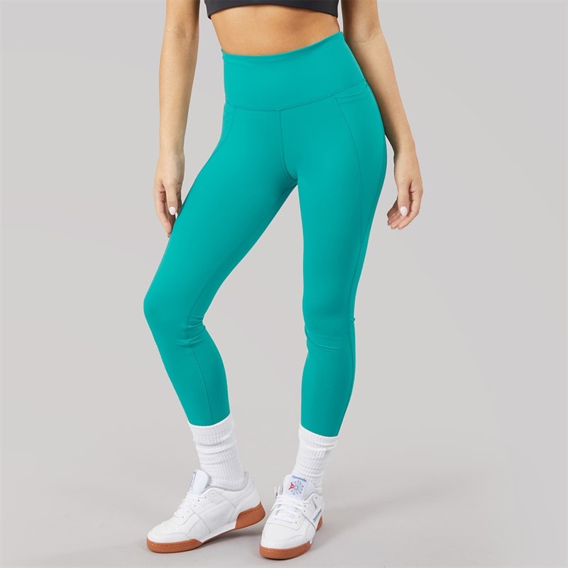 Reebok Womens Lux High Waisted Tight Leggings Team Teal