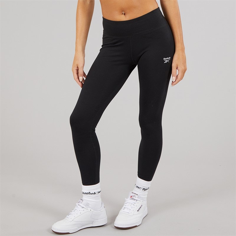 Reebok Womens Reebok Identity Small Logo Cotton Leggings Black