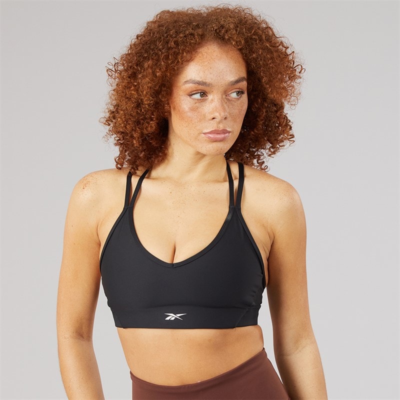 Reebok Womens Lux Low Impact Sports Bra Top Black
