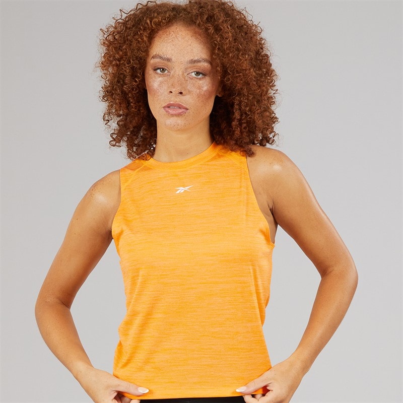 Reebok Womens ID Train Tank Top Electric Amber