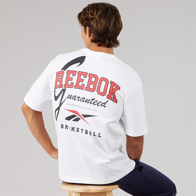 Reebok Mens Graphic Series Guaranteed T-Shirt White