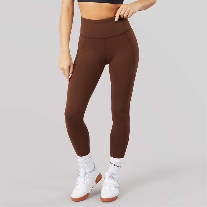 Reebok Womens Lux High Waist Tight Leggings Unearthed Brown